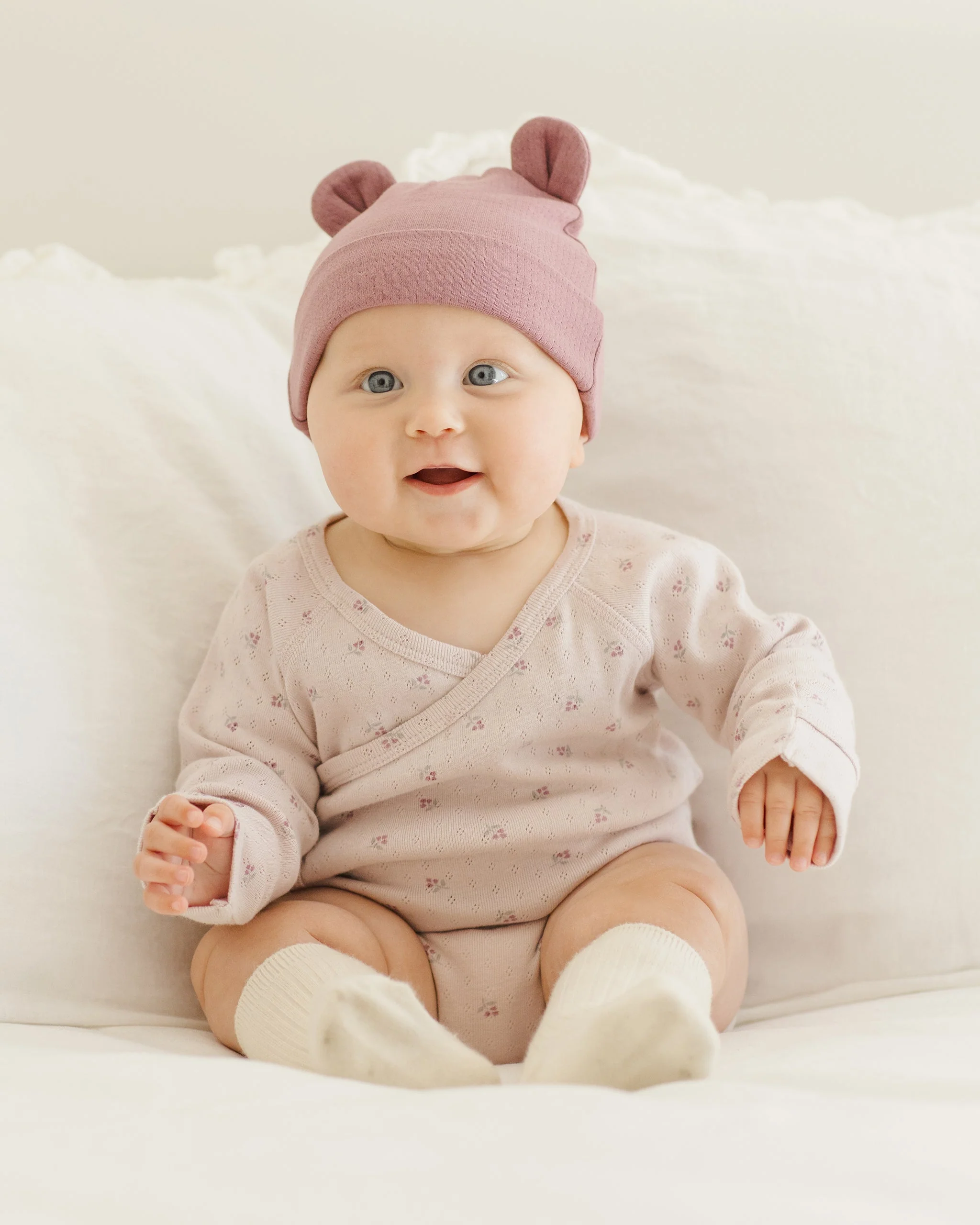 Baby Bear Beanie || Mulberry - Image 3