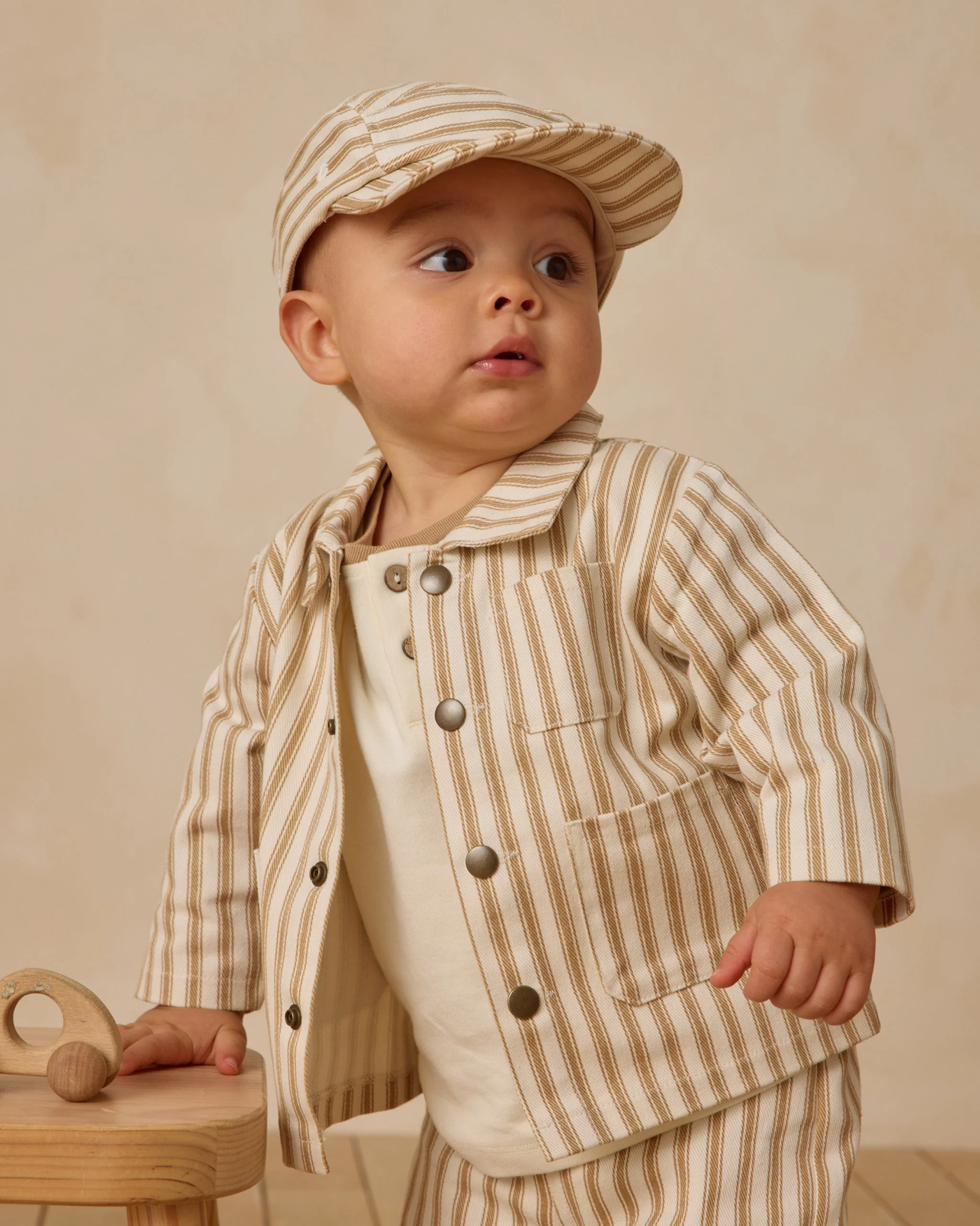 Baby Cap || Gold Pinstripe - Image 3