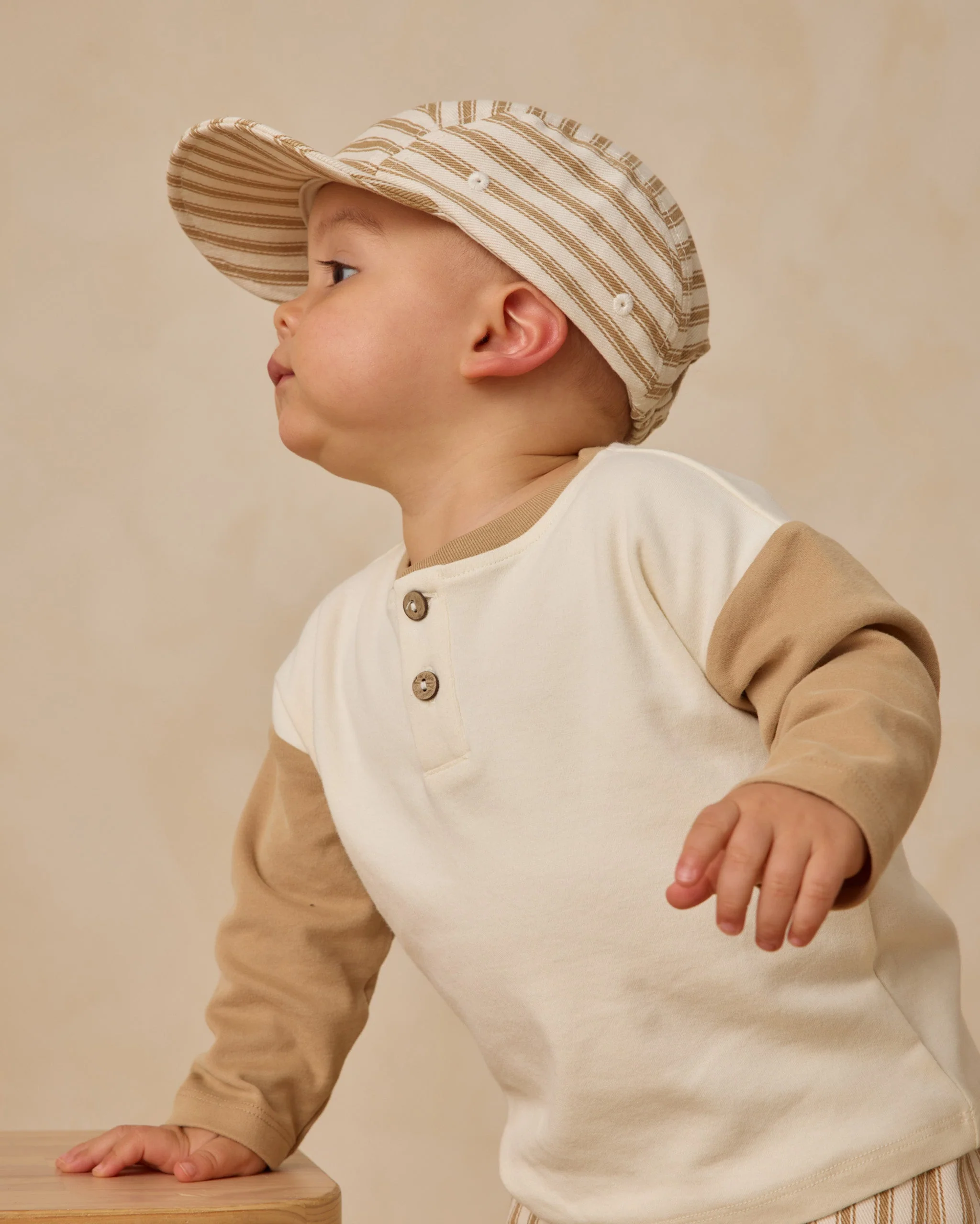 Baby Cap || Gold Pinstripe - Image 4