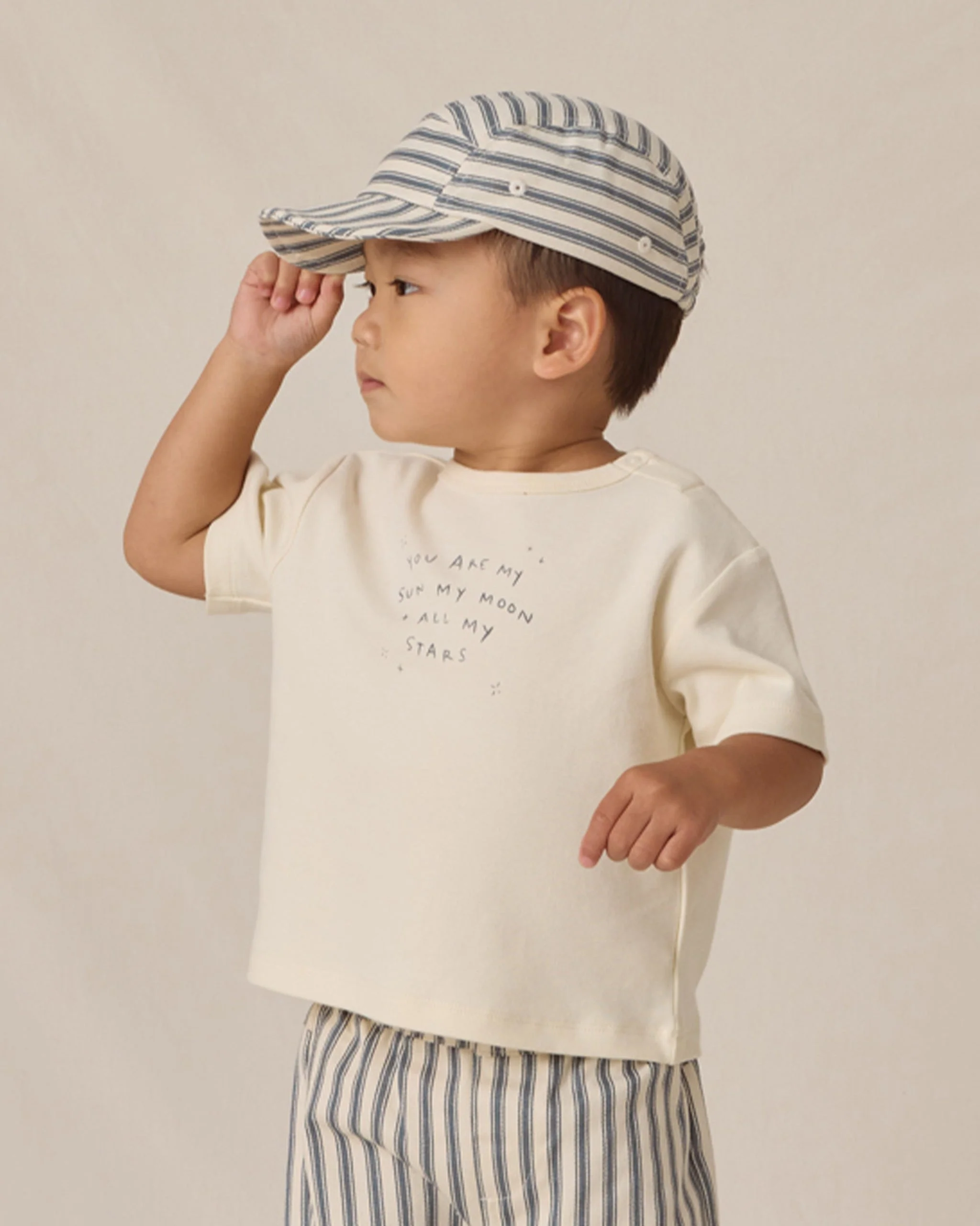 Baby Cap || Ocean Pinstripe - Image 3