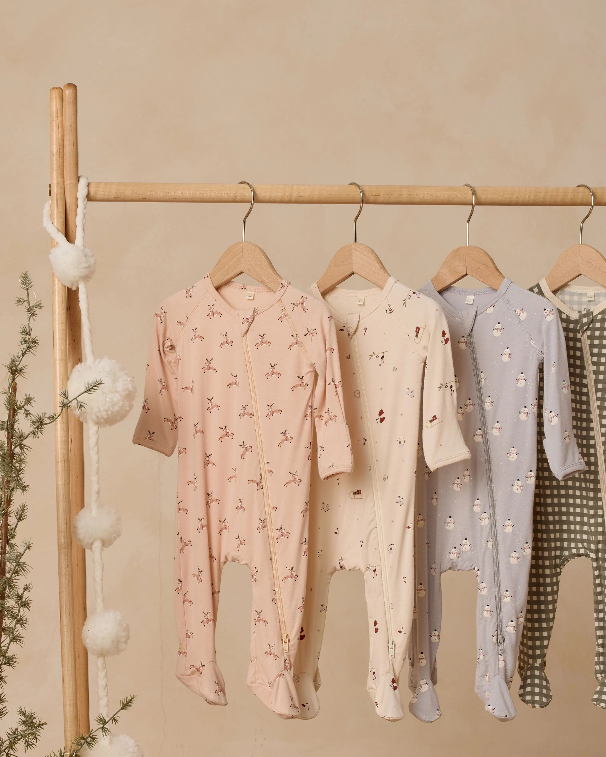 Bamboo Zip Footie || Reindeer - Image 5