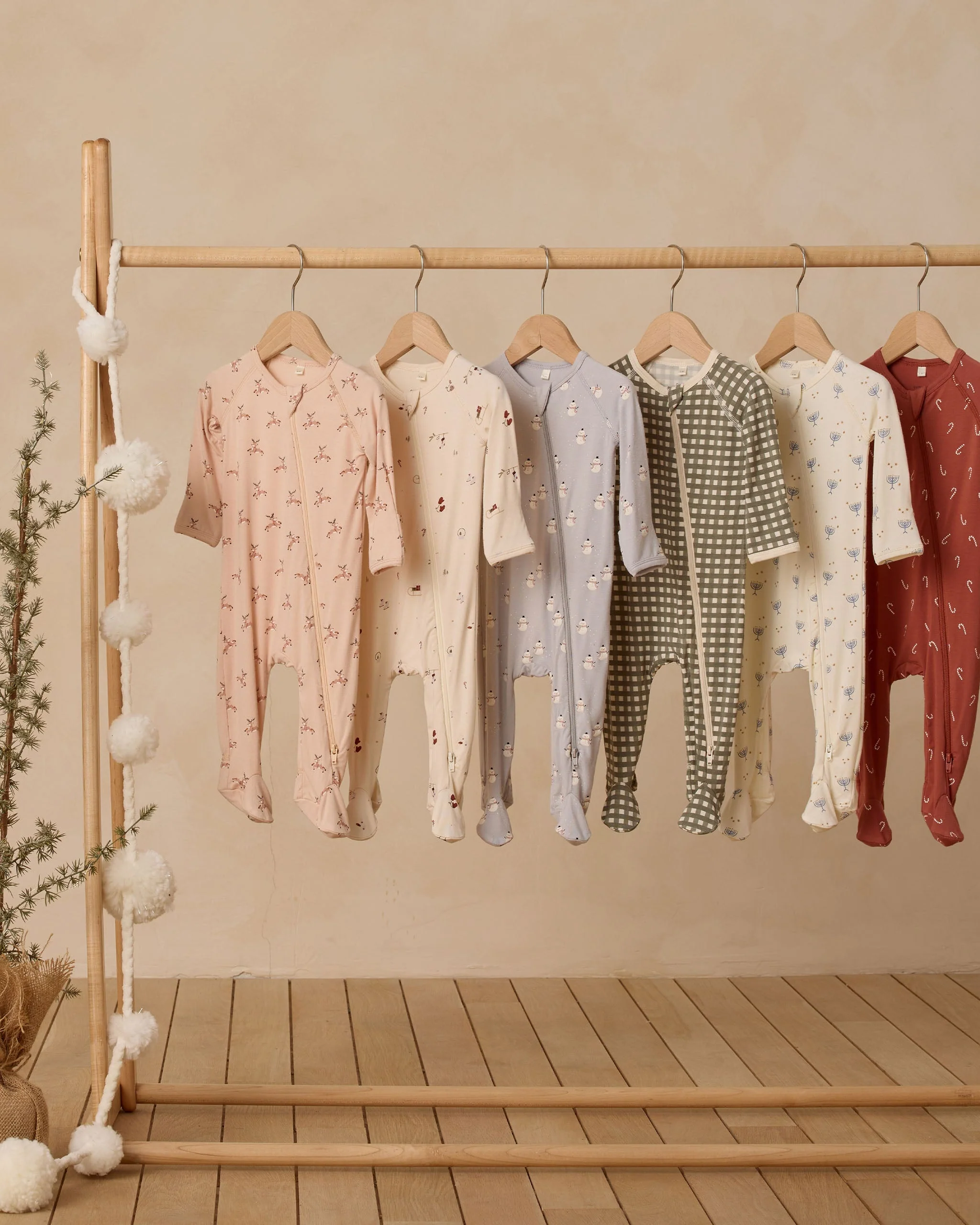 Bamboo Zip Footie || Snowmen - Image 6