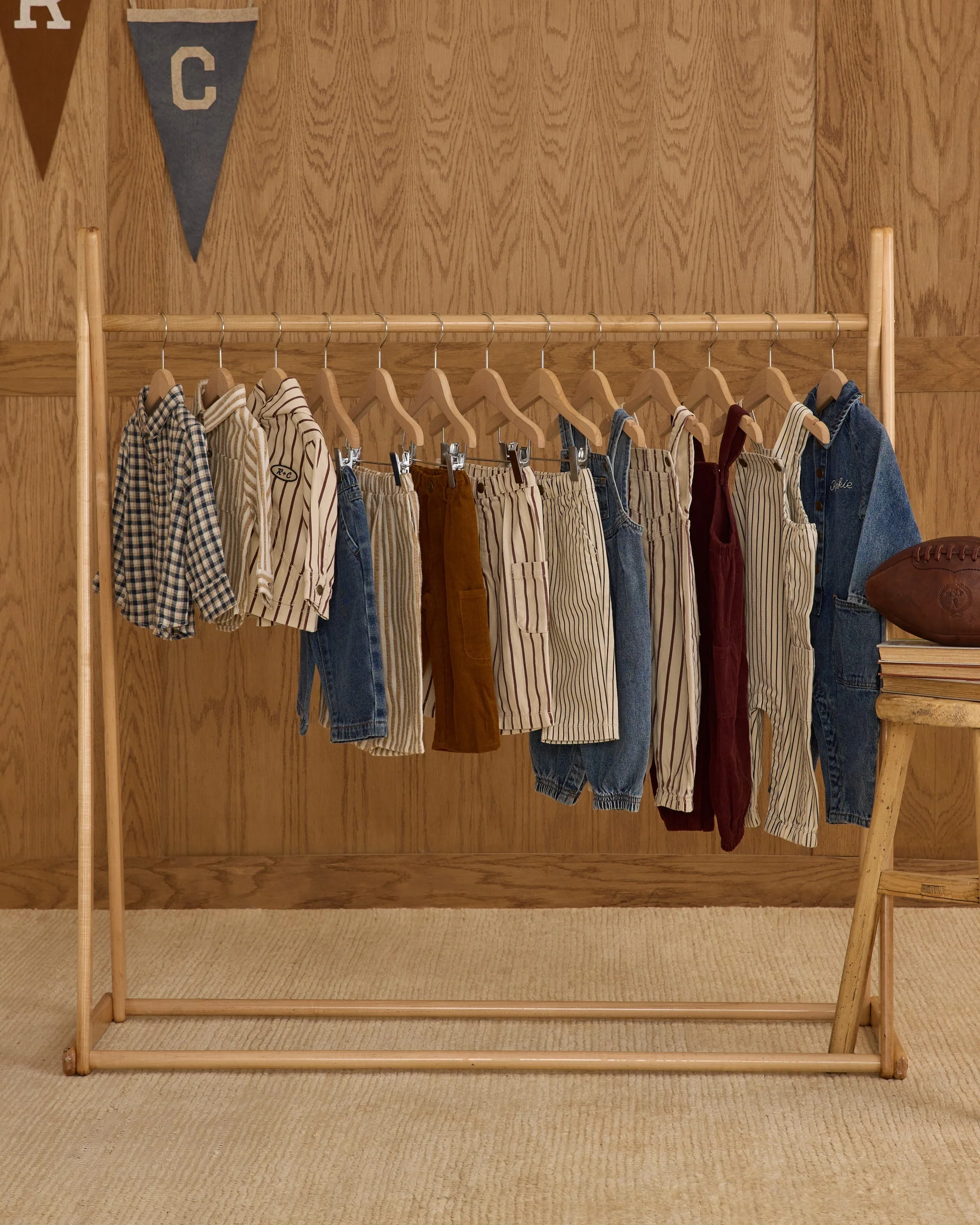 Cargo Baby Overall || Navy Pinstripe - Image 3