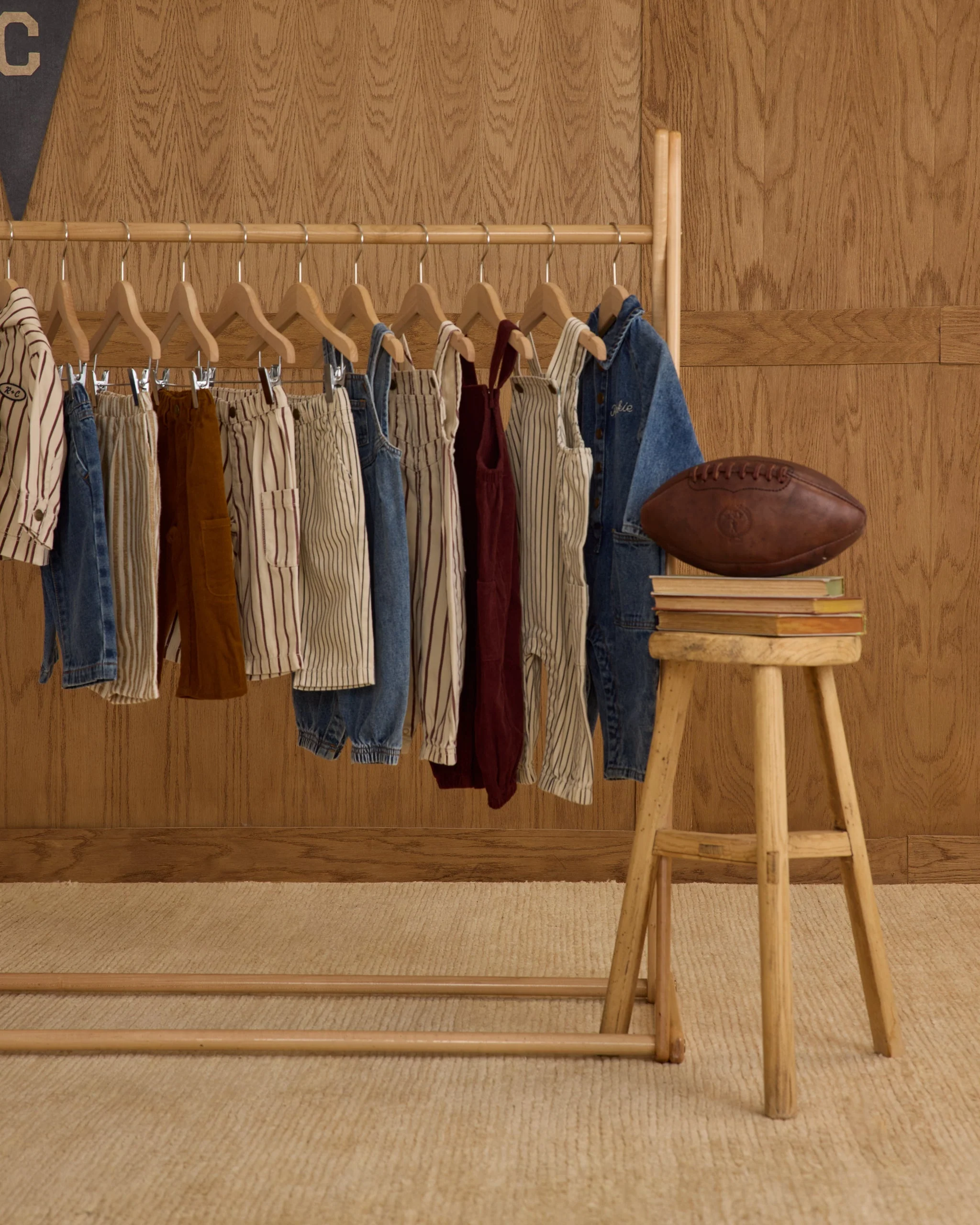 Cargo Baby Overall || Navy Pinstripe - Image 4