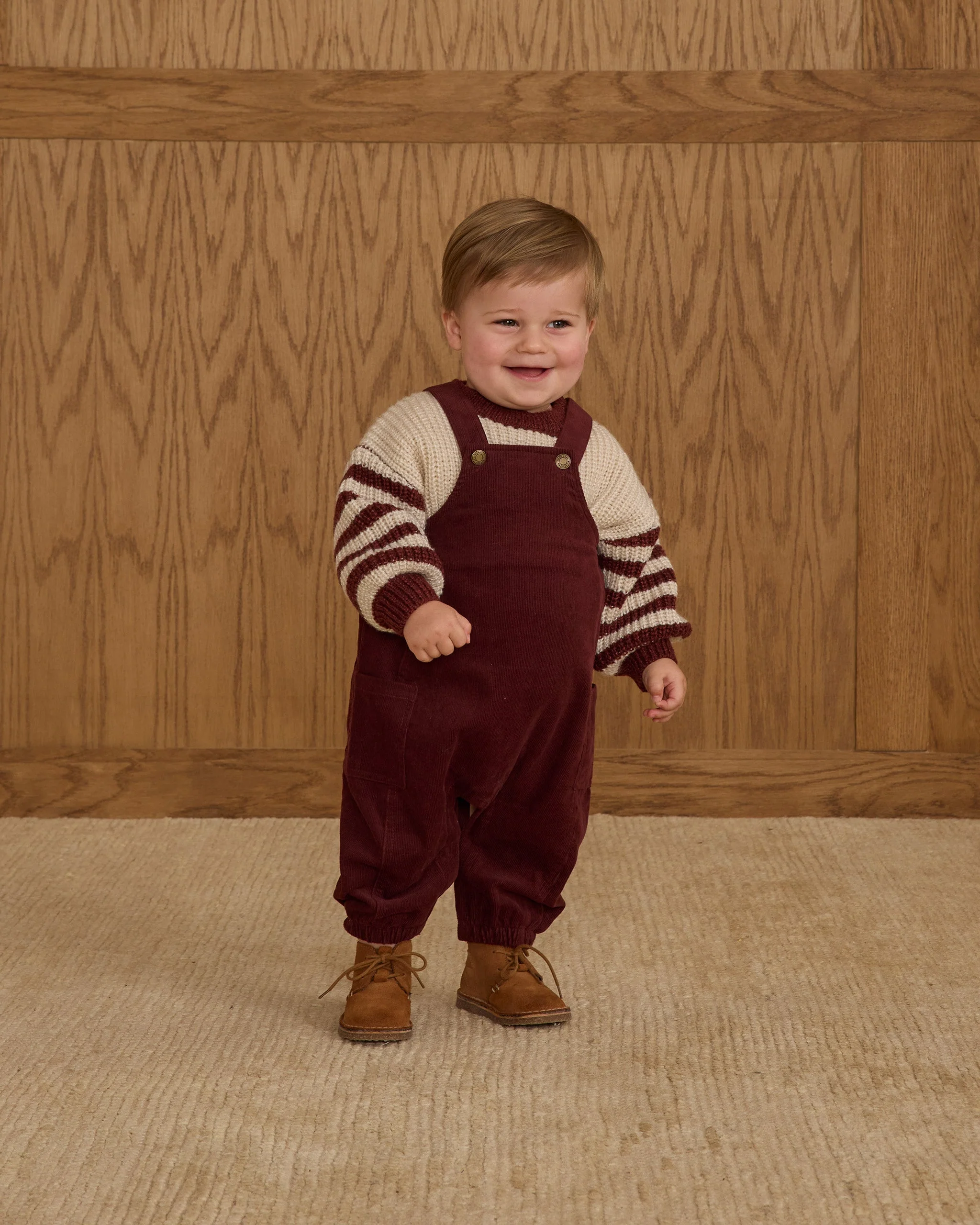 Cargo Overalls || Burgundy - Image 3