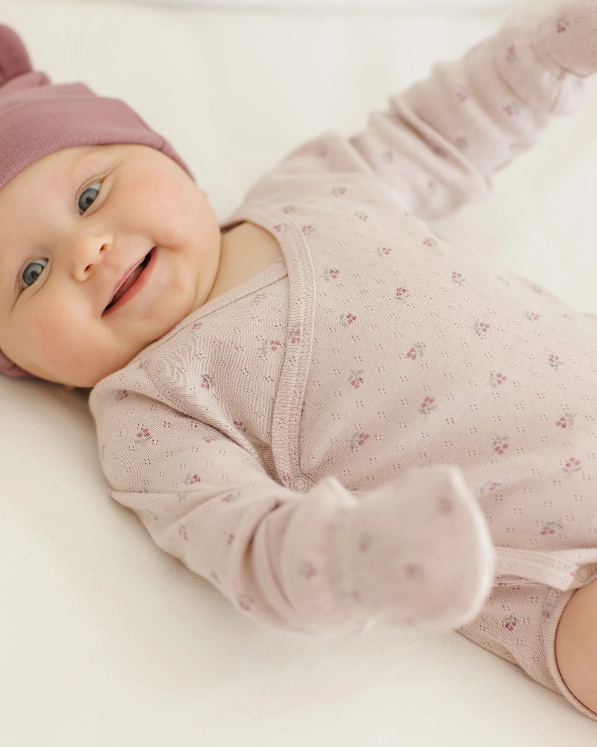 No Scratch Mittens, Set Of 2 || Blue Ditsy, Lilac Ditsy - Image 4