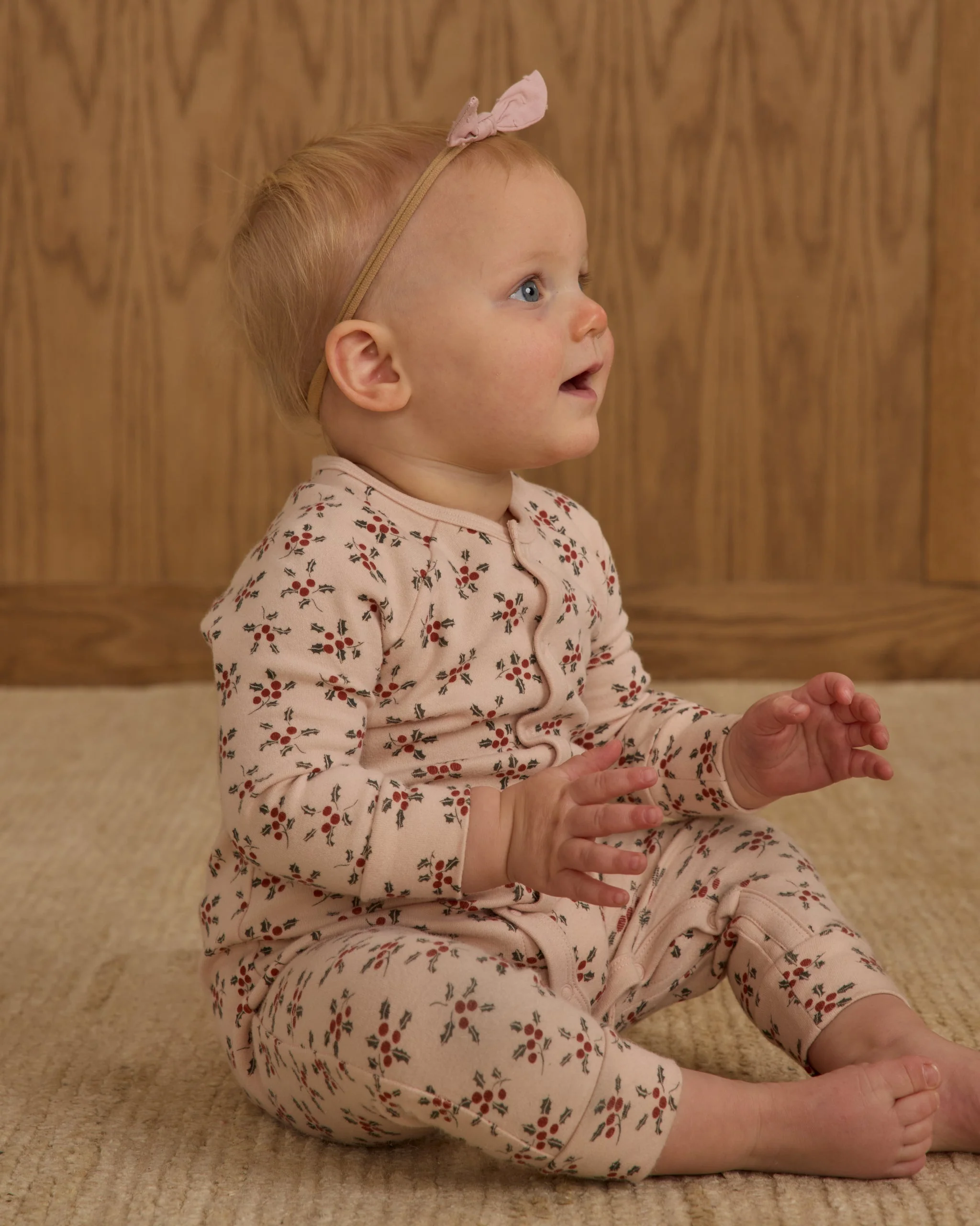 Organic Long John Pajamas || Holly Berry - Image 3