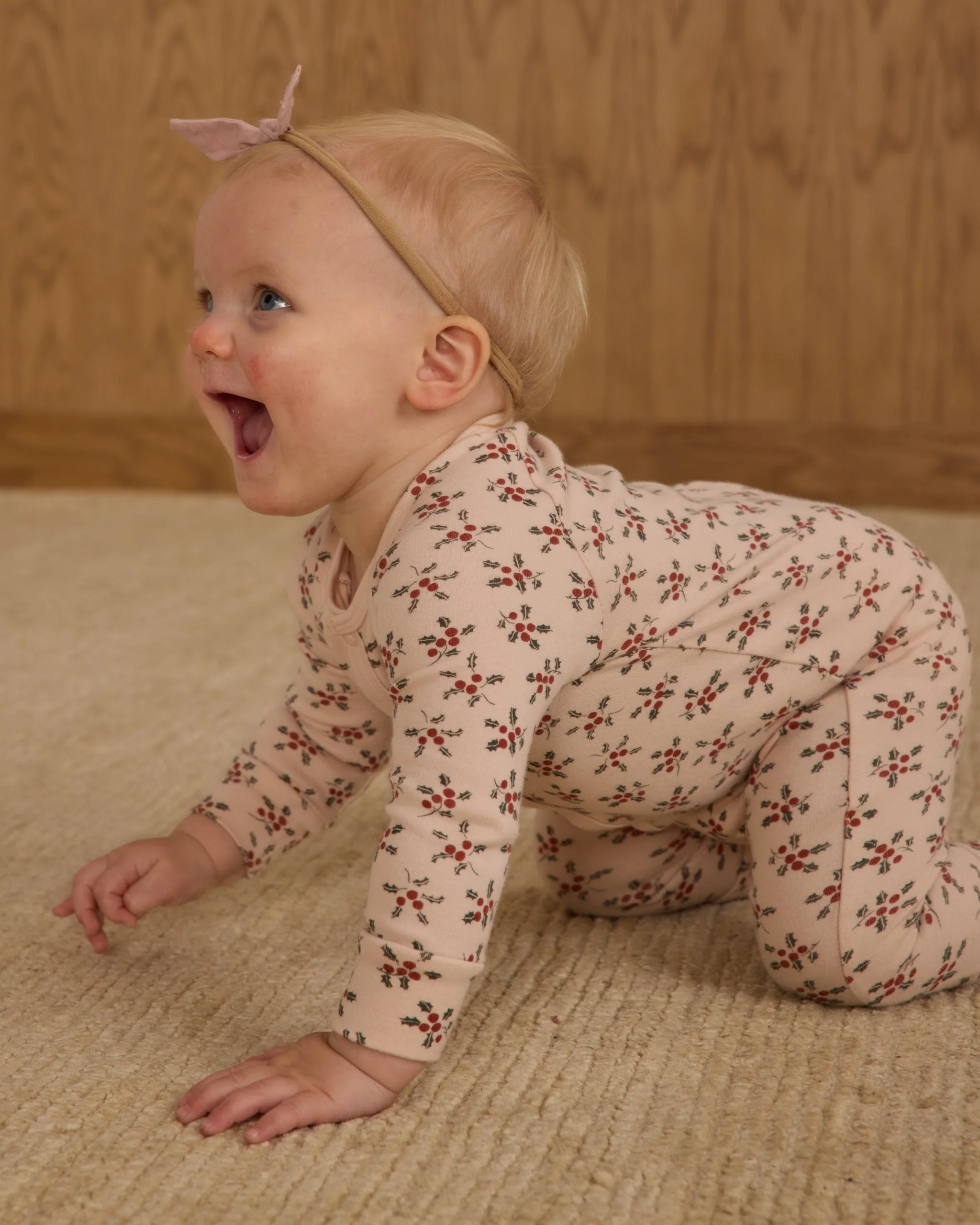 Organic Long John Pajamas || Holly Berry - Image 4