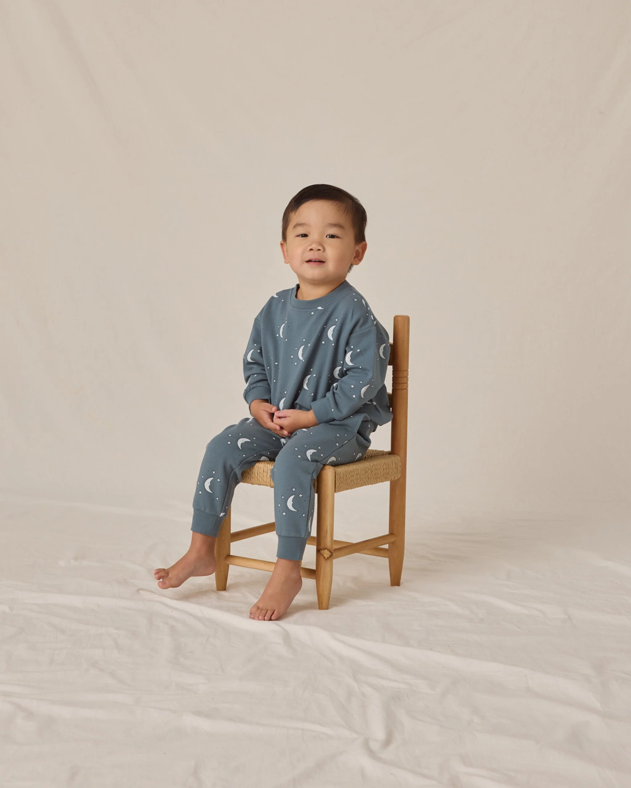 Relaxed Fleece Sweatshirt || Silver Moons - Image 3