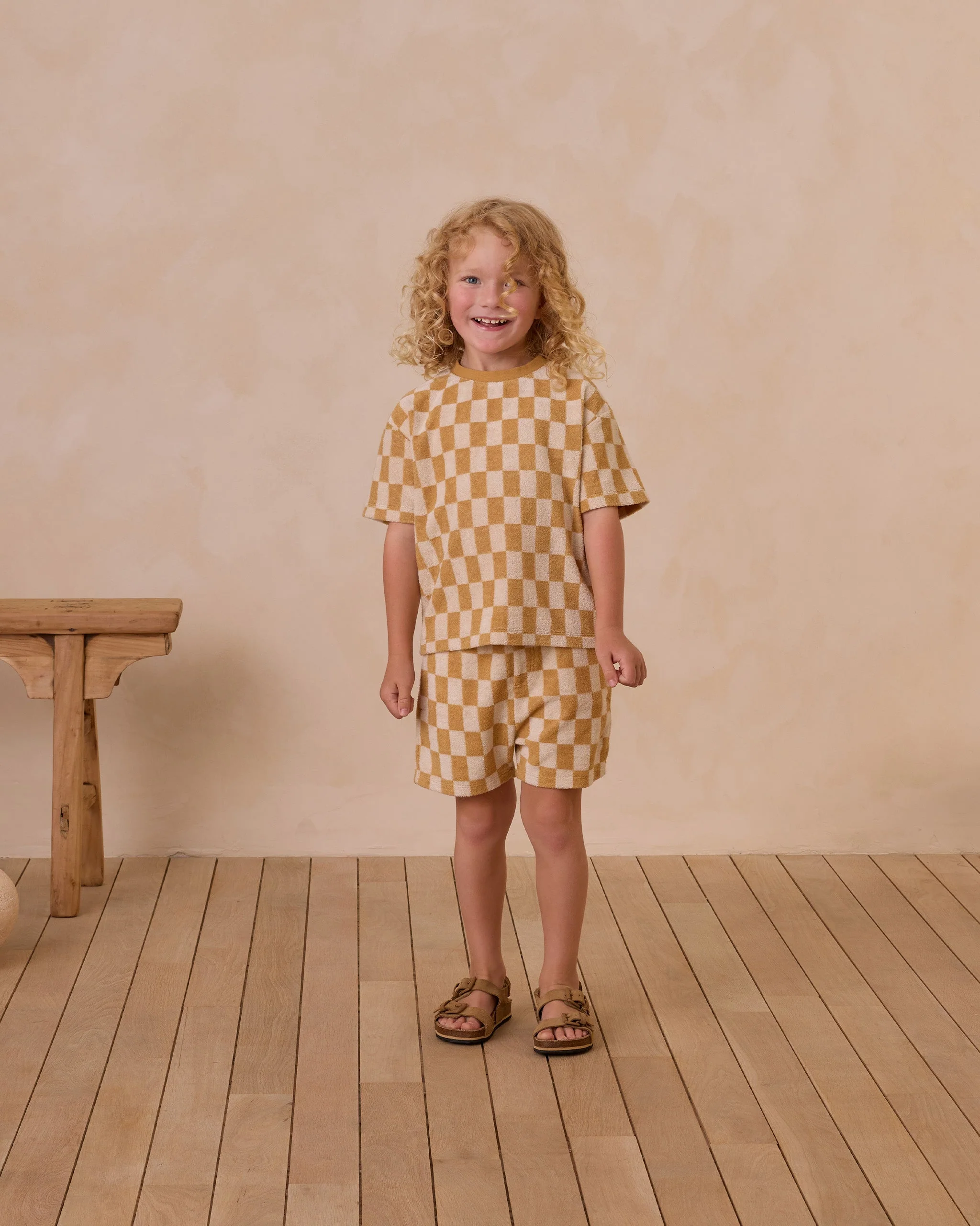 Relaxed Tee || Marigold Check - Image 3