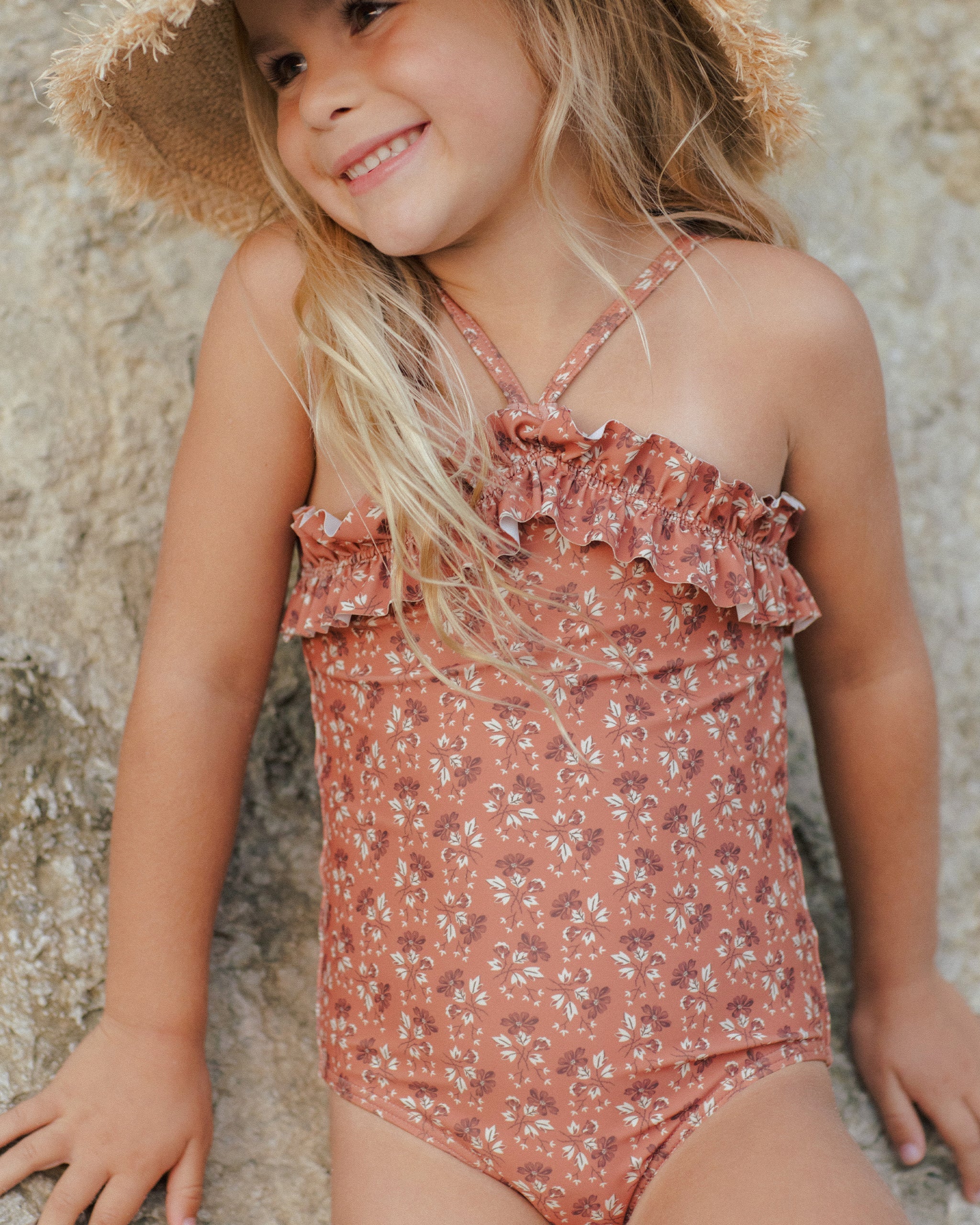 Rouched One-piece || Red Floral - Image 4