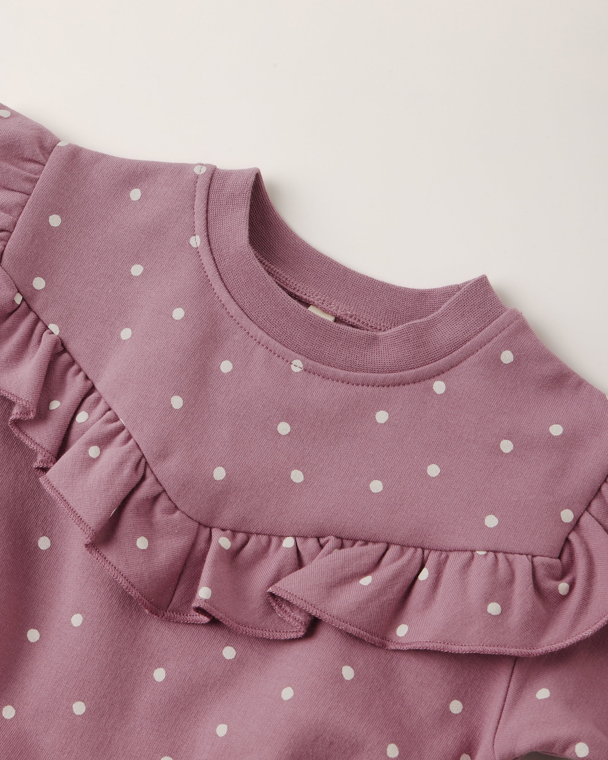 Ruffle Fleece Sweatshirt || Polka Dots - Image 6