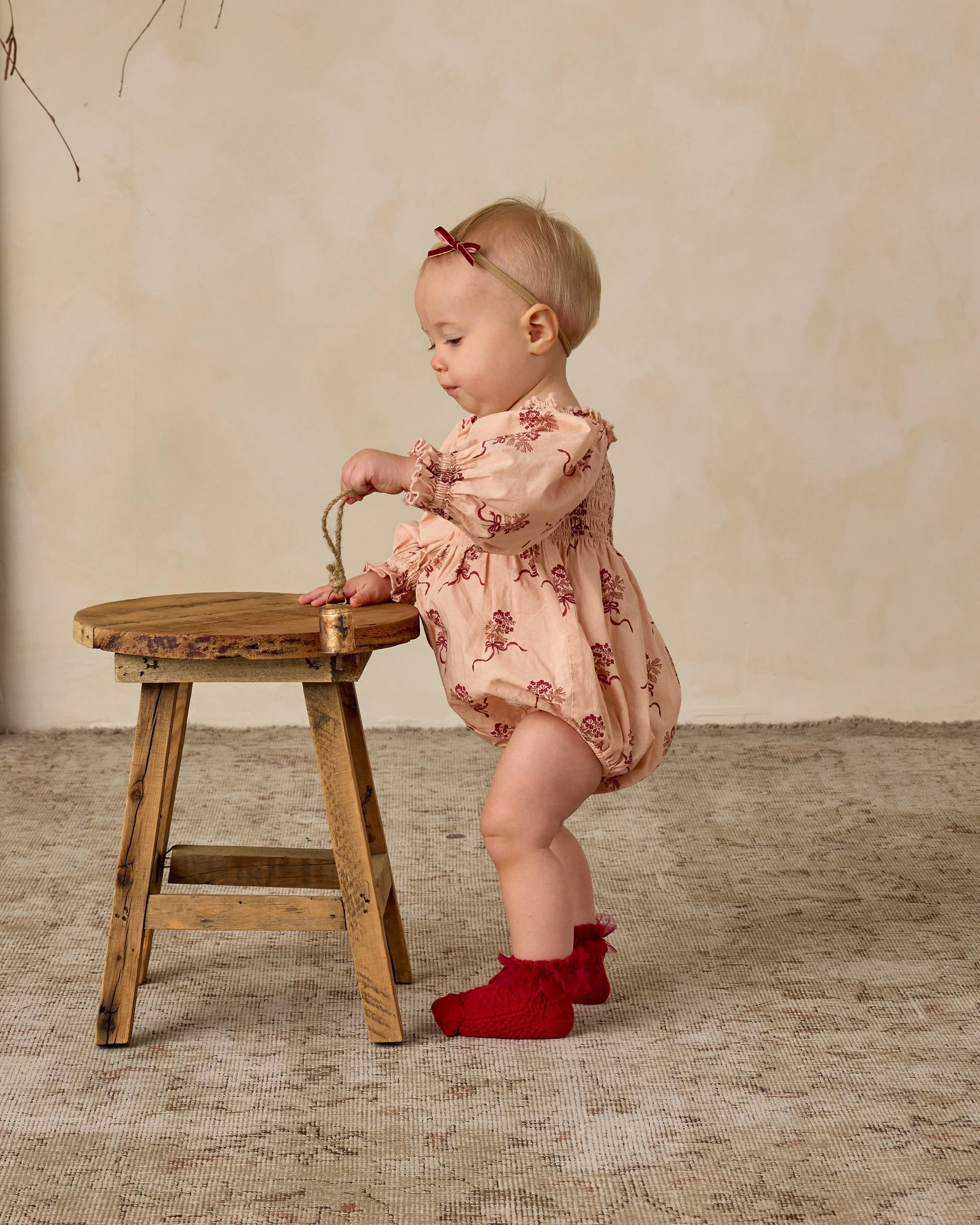 Ruffle Socks | Ruby, Silver Shimmer - Image 3