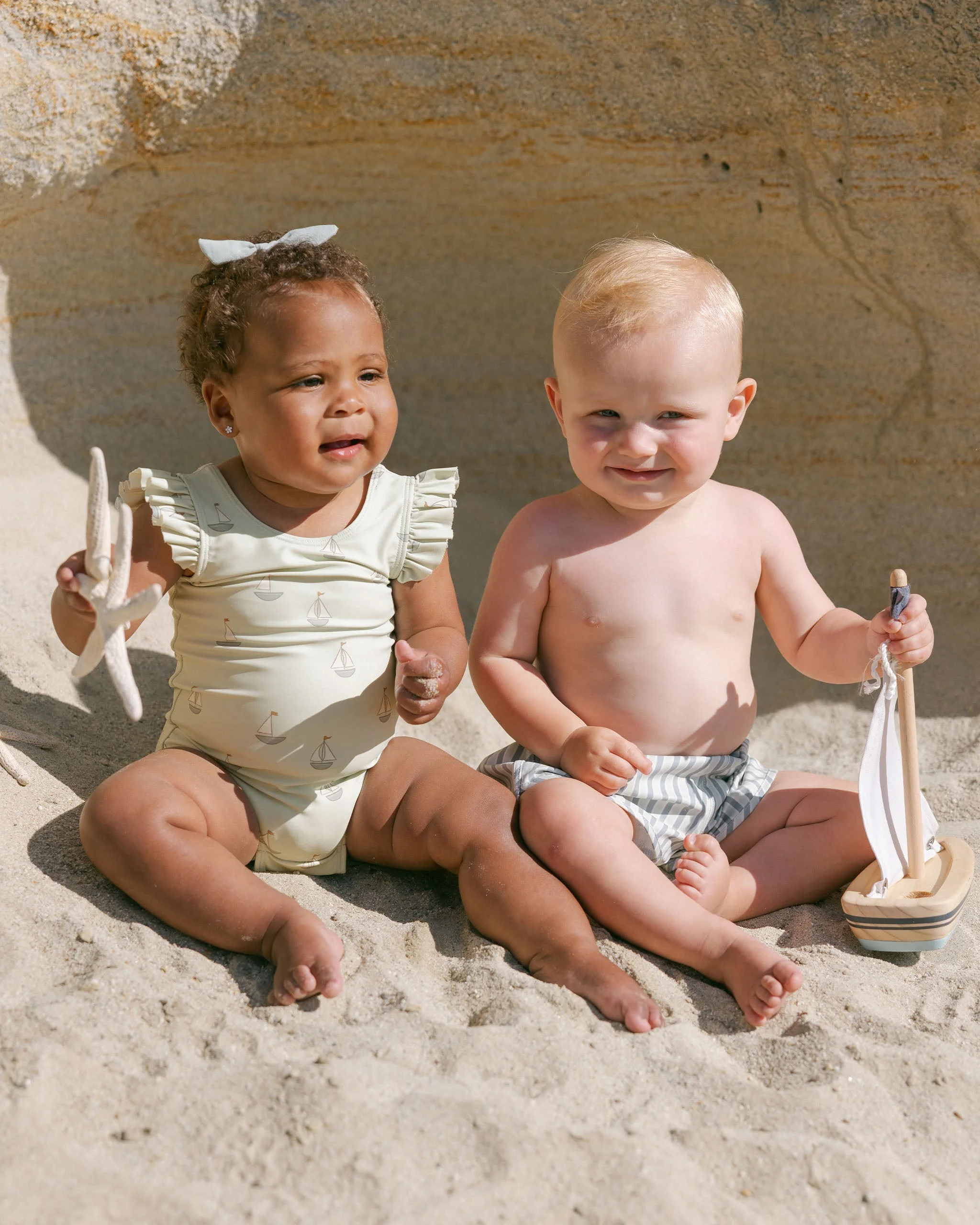 Scoop Back One-Piece || Sailboats - Image 3