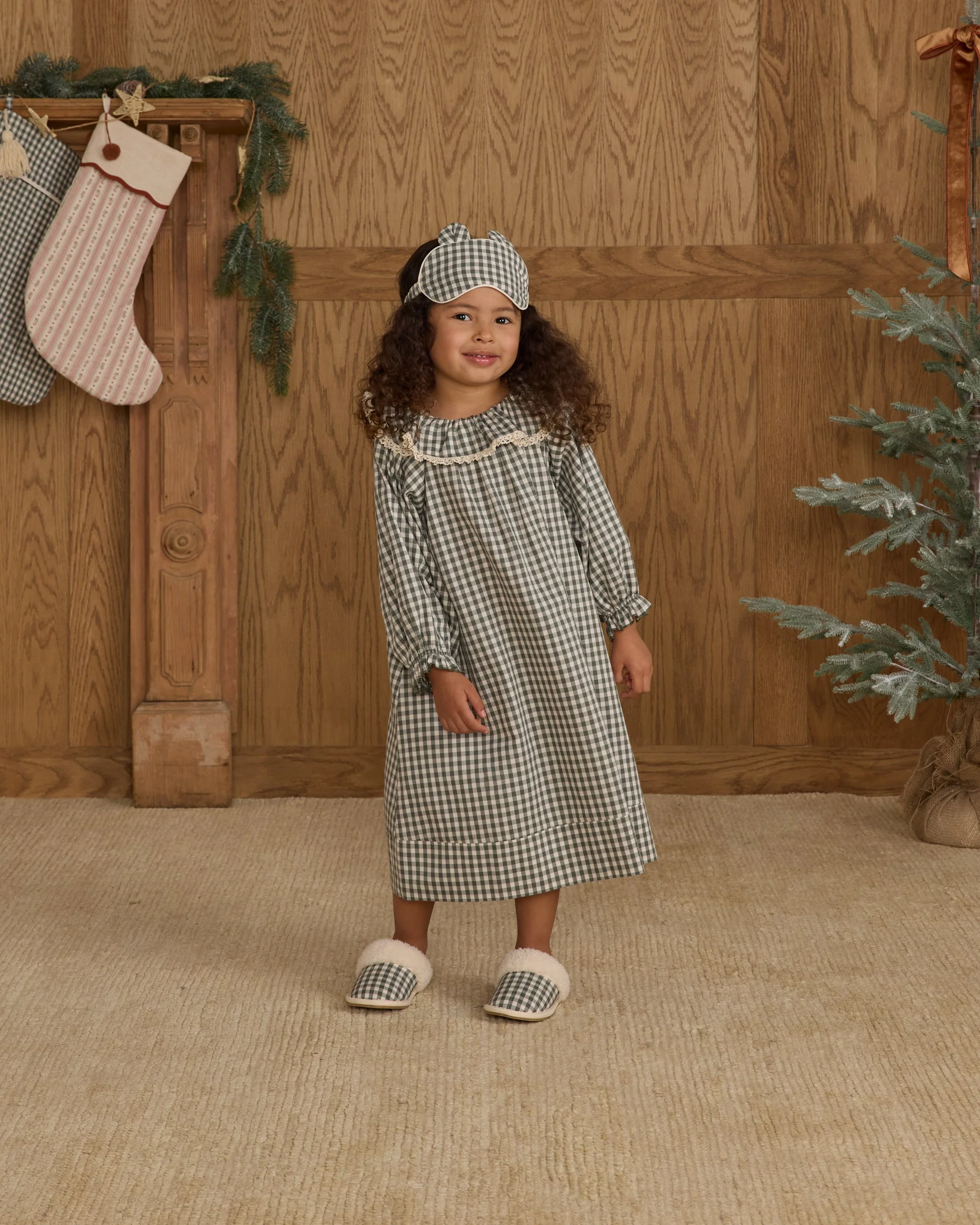 Slippers || Evergreen Gingham - Image 3