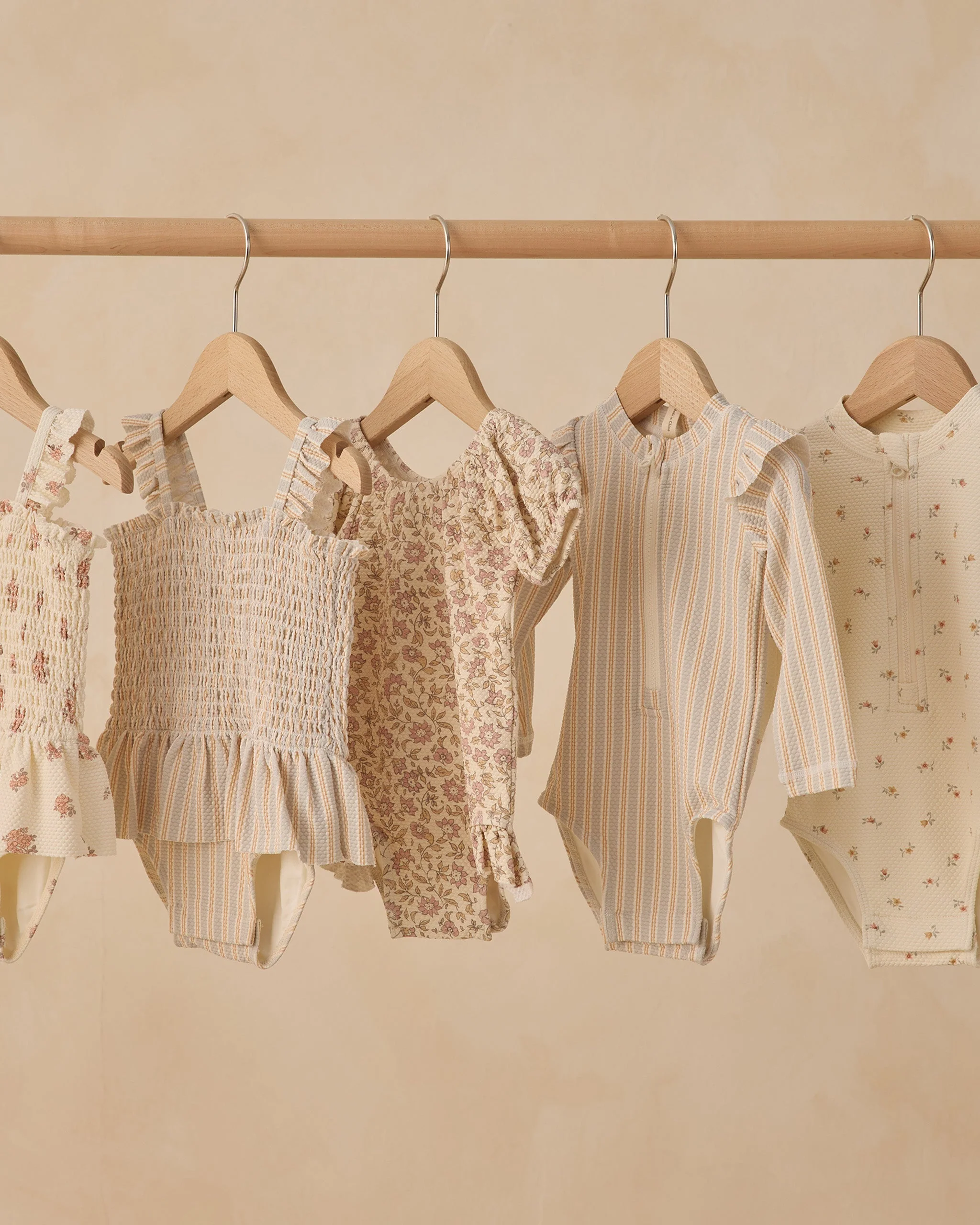 Smocked One-Piece Swimsuit Garden Rose - Image 6