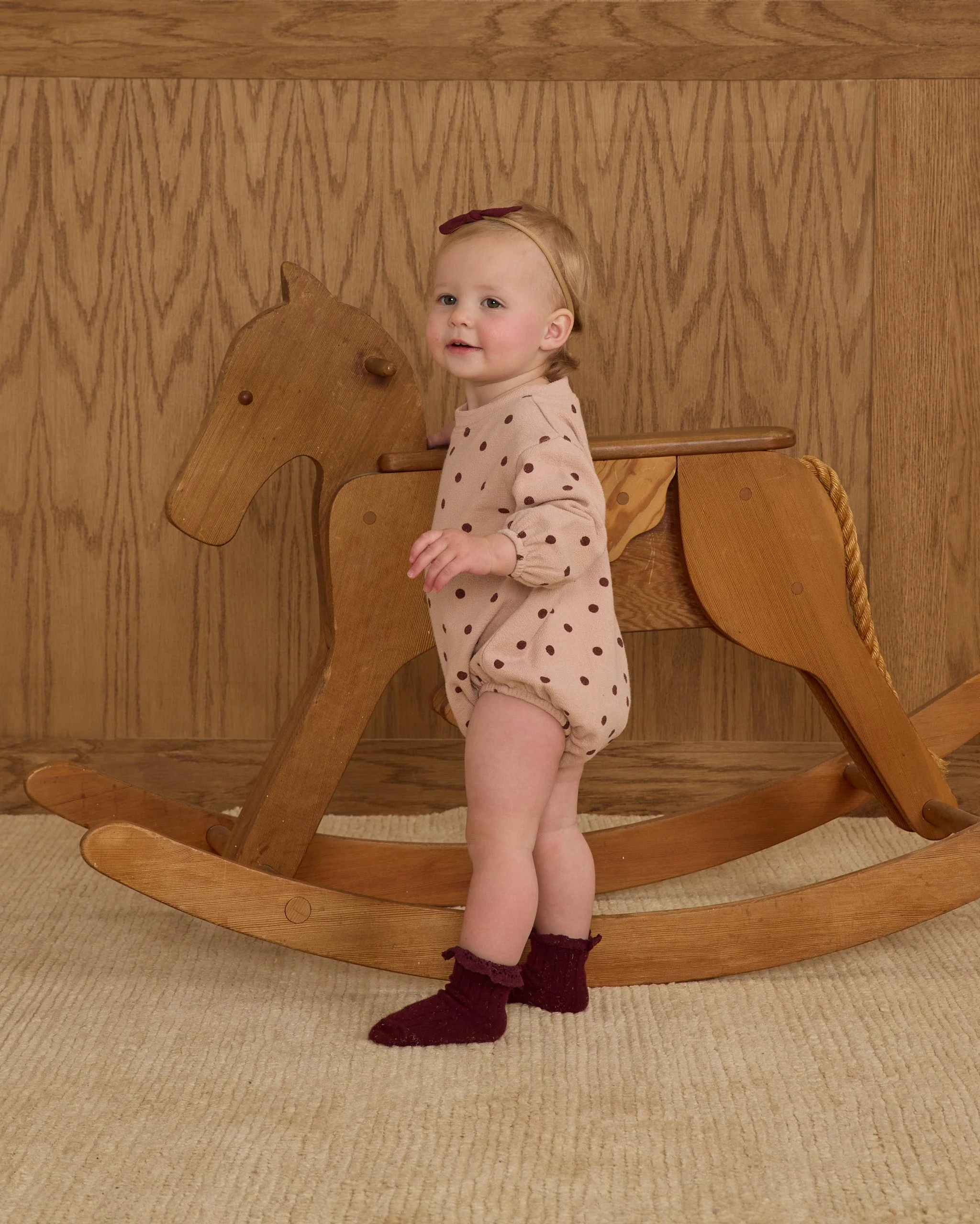 Spongey Knit Romper || Polka Dots - Image 4