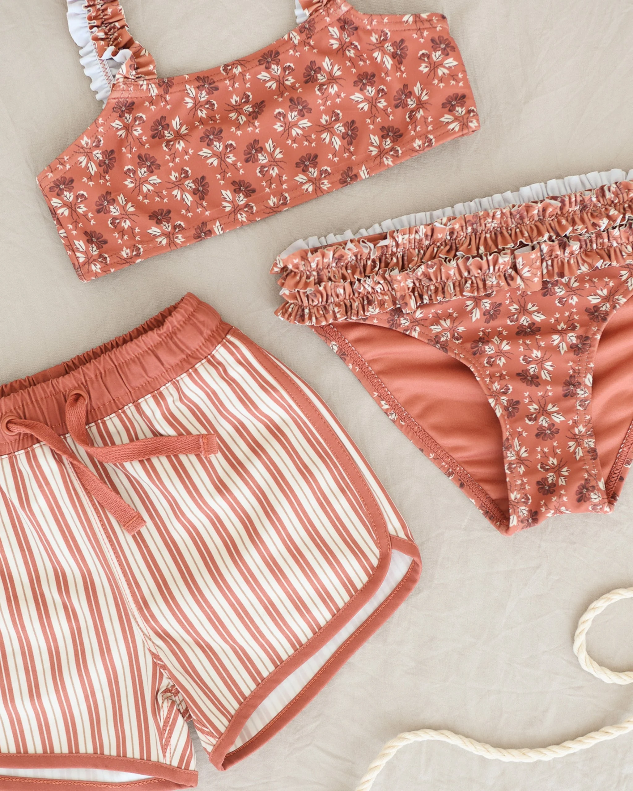 Swim Trunk || Poppy Pinstripe - Image 4