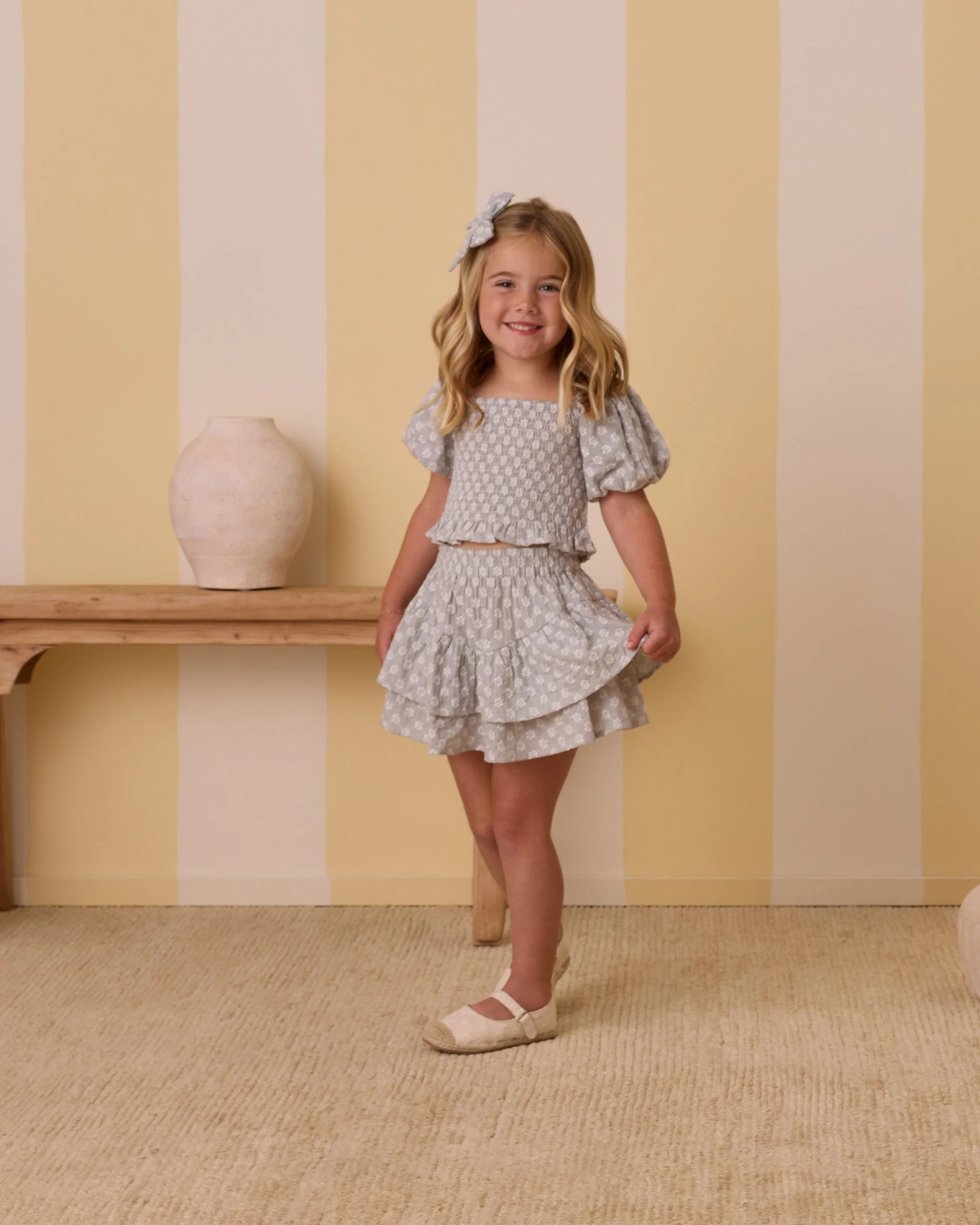 Tiered Mini Skirt || Seafoam - Image 4