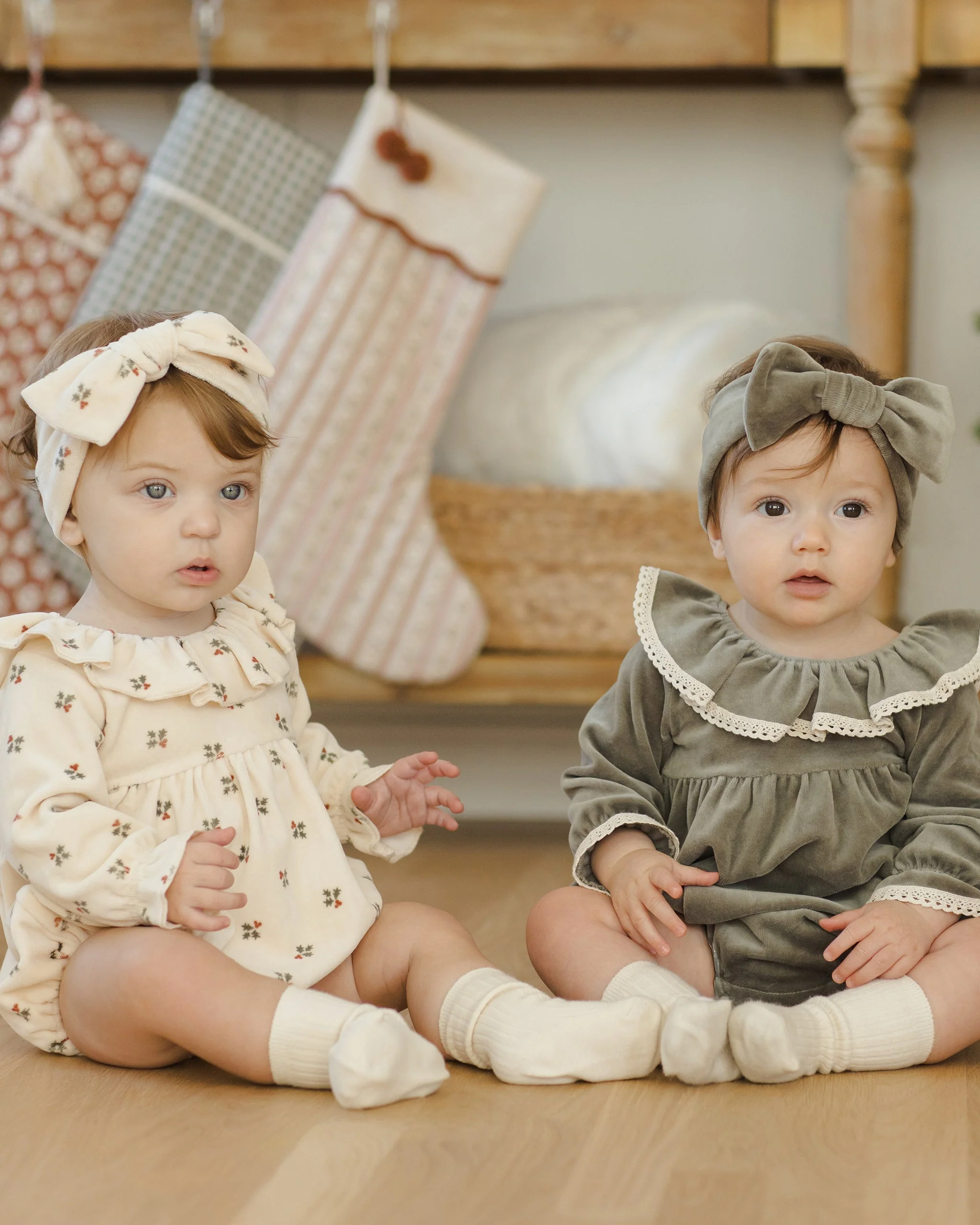 Velour Bow Headband || Holly Berry - Image 4