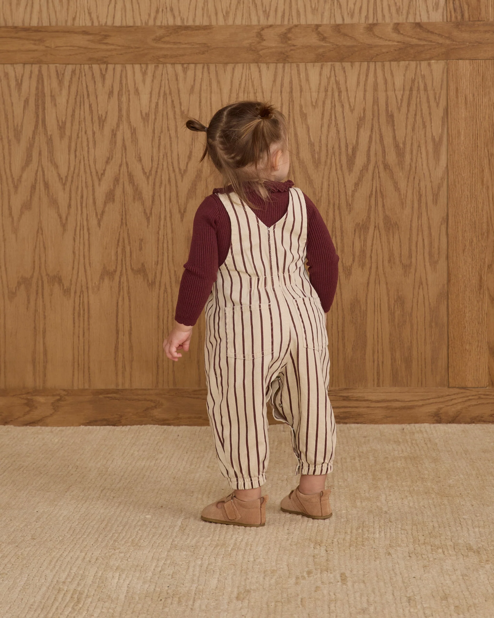 Vintage Overall || Burgundy Stripe - Image 4