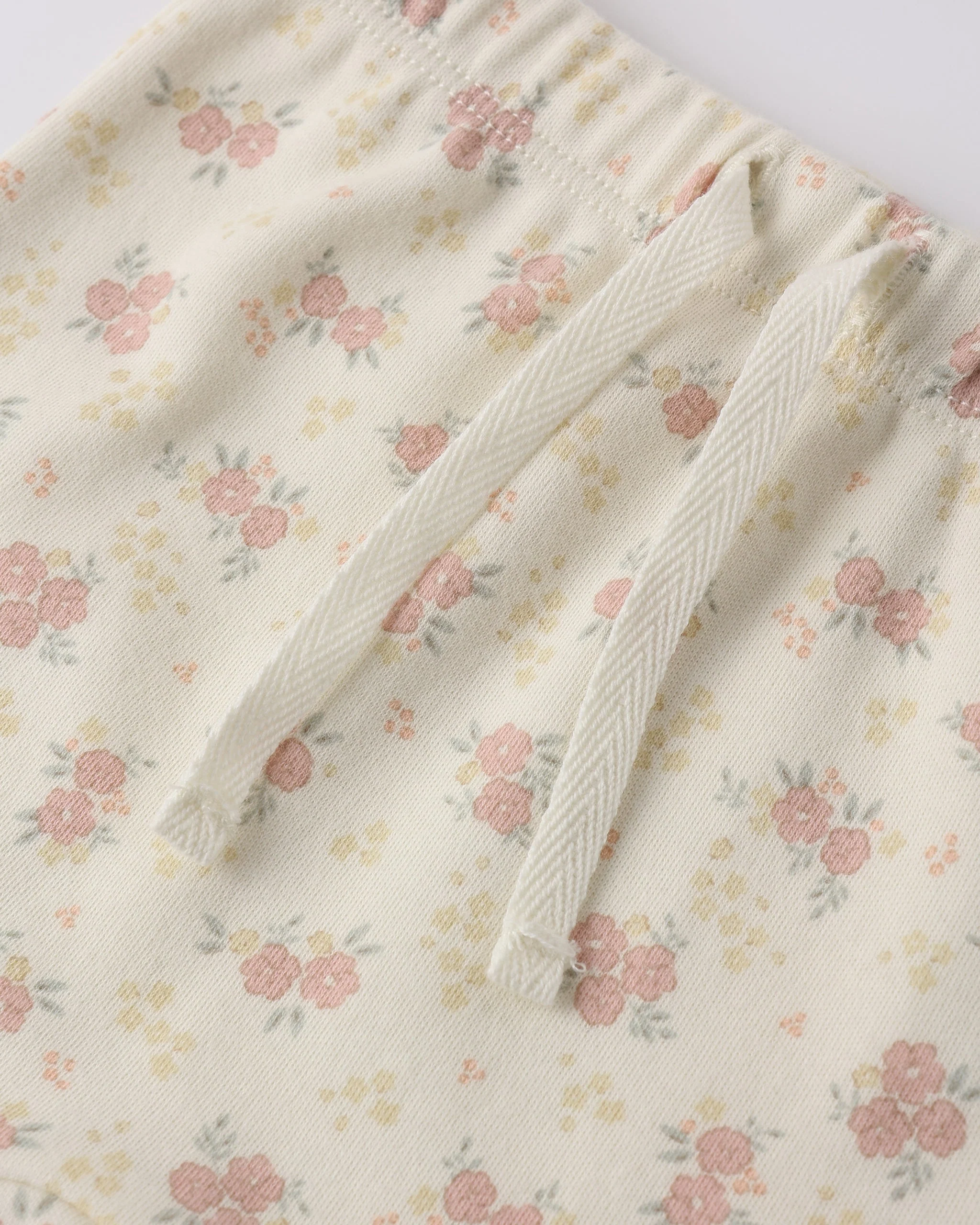 Wrap Top + Footed Pant Set Flower Field - Image 4