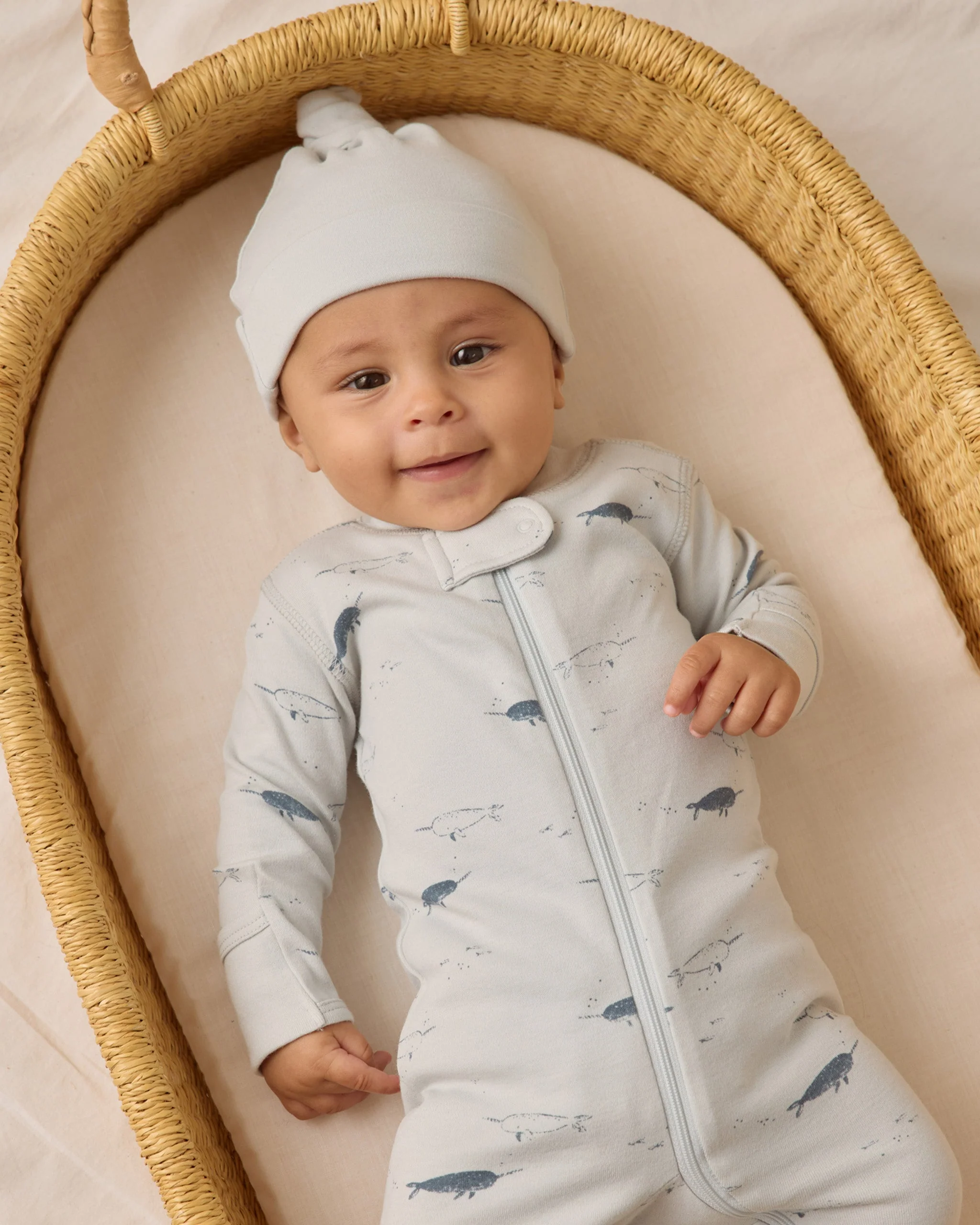 Zip Long Sleeve Sleeper Footie || Narwhals - Image 3